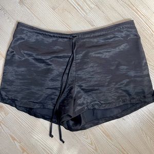 Silence + Noise Satin Black Shorts